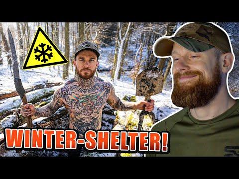 Shelter-Bau bei 0 GRAD! - Fabio baut geheimen Unterschlupf | Fritz Meinecke reagiert