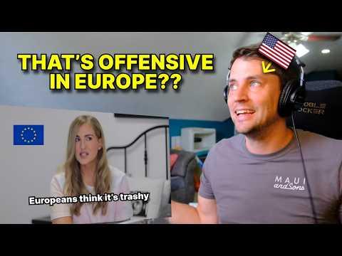 American reacts to Americans things that are Considered Rude in Europe