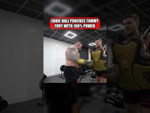 Eddie Hall punches Tommy Fury with full power! #boxing