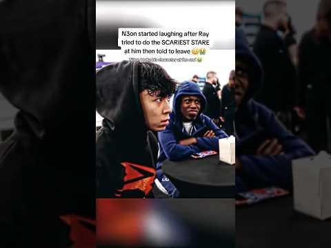N3on started laughing after Ray tried to do the SCARIEST STARE at him then told to leave 😳😭