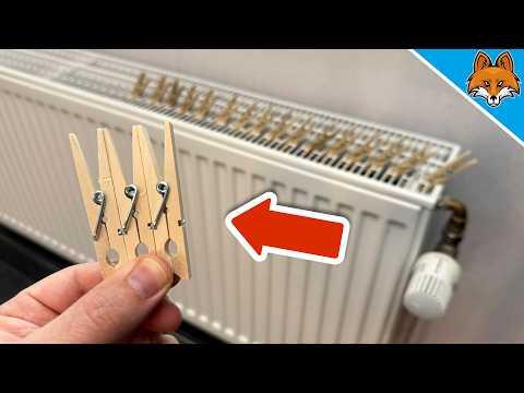 JEDER klemmt eine WÄSCHEKLAMMER an die HEIZUNG💥(DAS ist der GENIALE Grund)🤯