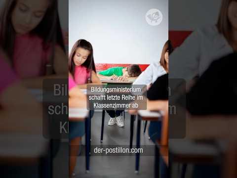 Bildungsministerium schafft letzte Reihe im Klassenzimmer ab