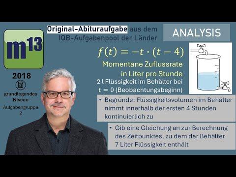 Abitur-Aufgabe: 2018 - ANALYSIS - OHimi - grundlegendes Niveau - Aufgabengruppe 2