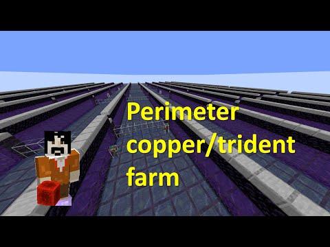 Fast copper farm in a perimeter! 10000 copper ingots per hour. Java Minecraft 1.21 Survival