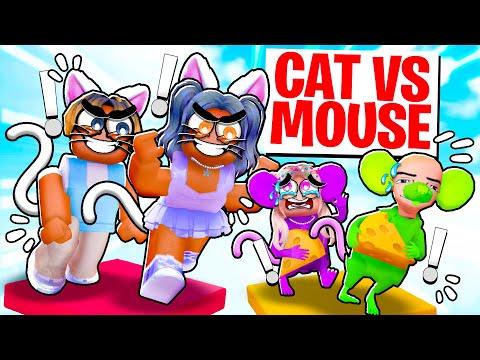 CAT VS MOUSE 2 PLAYER OBBY (Funny Moments)