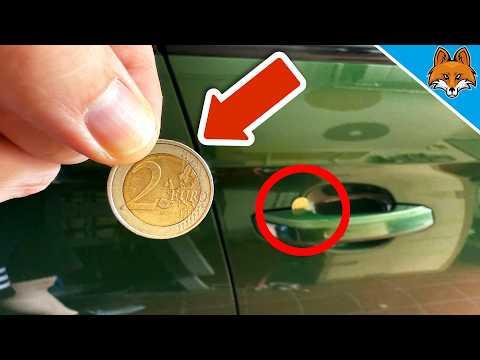 Rufe SOFORT die Polizei, wenn eine Münze an deiner Autotür klemmt🤯💥