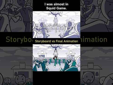 Storyboard vs Animation: I was almost in Squid Game. (shot 1)