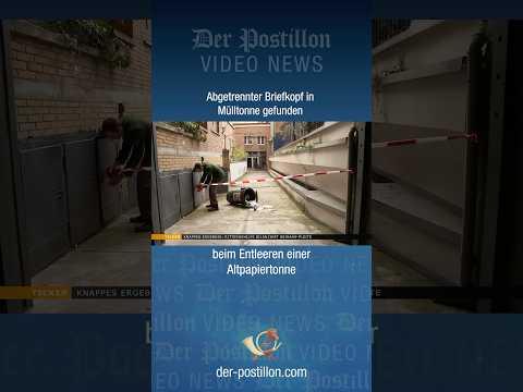 Abgetrennter Briefkopf in Mülltonne gefunden