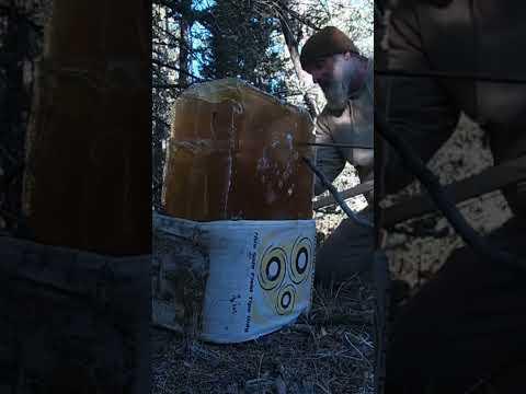 STONE Arrow Head Vs Ballistics Gel #archery #bowandarrow #survival #primitiveskills #archeology #diy