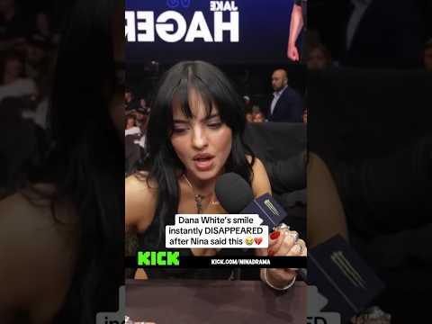 Dana White’s smile instantly DISAPPEARED after Nina said this 😭💔 #danawhite #nina