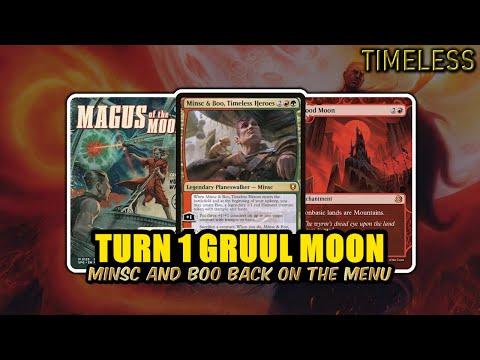 Turn 1 Moon Back On The Menu With Minsc & Boo! – Gruul Prison | Timeless BO3 | MTG Arena
