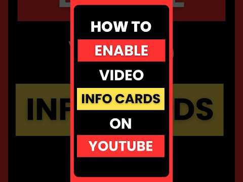 How to Enable Video Info Cards on Youtube | #youtube #howto #tutorial