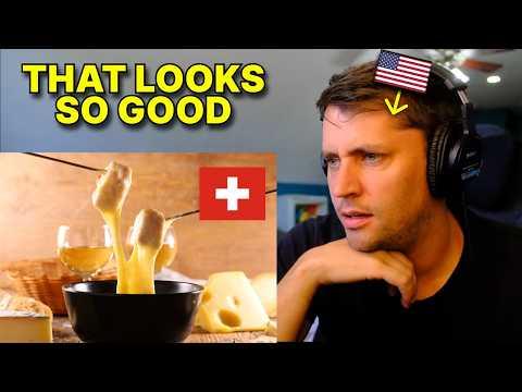 American reacts to the Switzerland's Best Food