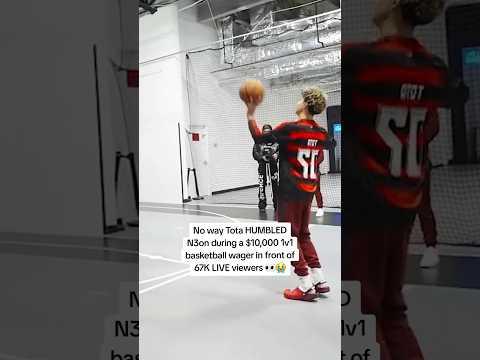 No way Tota HUMBLED N3on during a $10,000 1v1 basketball wager in front of 67K LIVE viewers 👀😭 #n3on