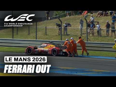 Ferrari #50 OUT After Stopping on Track at Le Mans | 24 Hours of Le Mans 2026 | FIA WEC