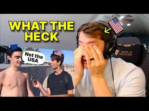 American reacts to "Asking Europeans their Favorite Country"