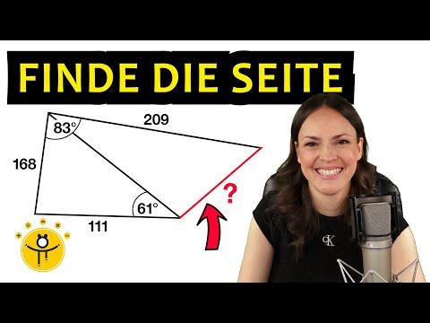 Sinussatz und Kosinussatz anwenden – Winkel und Seiten berechnen