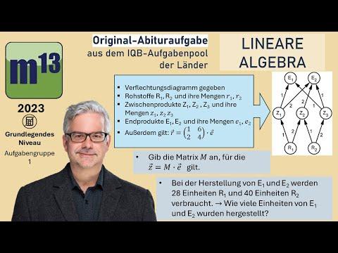 Abitur-Aufgabe: 2023 - LINEARE ALGEBRA - OHimi - grundlegendes Niveau - Aufgabengruppe 1
