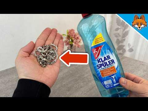 Kippe Klarspüler über deinen Schmuck und STAUNE WAS PASSIERT💥(Genialer Trick)🤯
