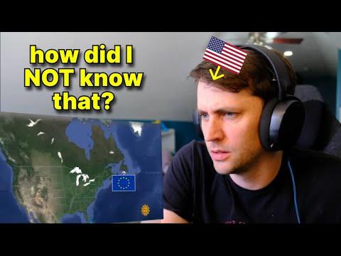 American reacts to the small EU Territory right off the coast of America