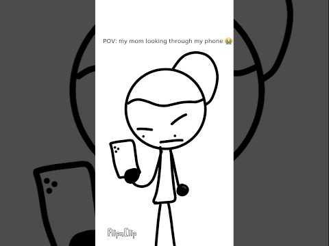 POV: my mom looking through my phone 😭 #animation