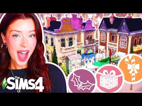 Building a *FUNCTIONAL* Christmas Market in The Sims 4