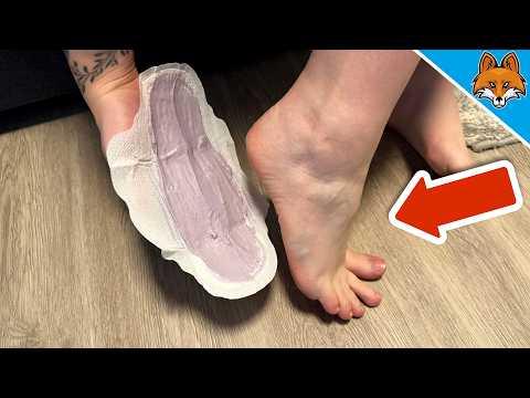 Klebe eine Slipeinlage unter den Fuß und STAUNE WAS PASSIERT💥(Genialer Trick)🤯