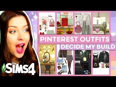 Using PINTEREST OUTFITS to Decide My Build in The Sims 4