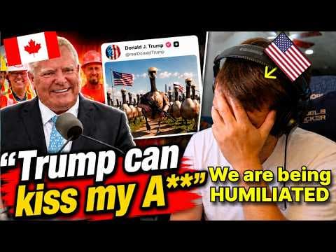 American reacts to Canada Premier SLAMS Trump "He's a dictator!"