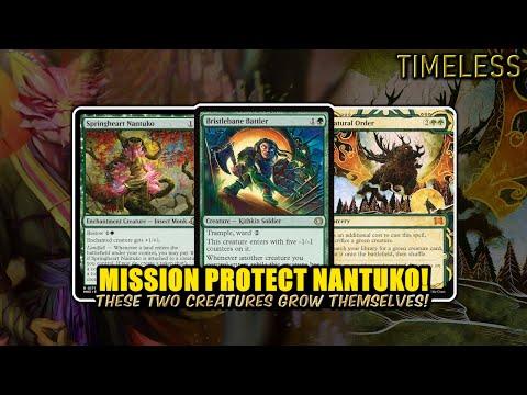 Mission: Protect Nantuko! Mono Green Natural Order Combo! | Timeless BO3 | MTG Arena