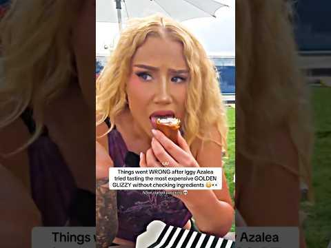 Iggy Azalea tried tasting the most expensive GOLDEN GLIZZY without checking ingredients 😳👀
