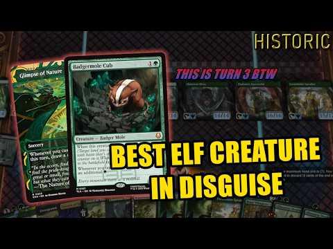 Badgermole Is the Best Elf Creature! Glimpse Comes to Arena! | Historic BO3 | MTG Arena