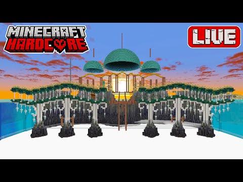 🔴 LIVE 🔴 Building a Dragon Bridge in a MASSIVE Coral Reef in Hardcore Minecraft