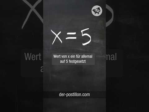 Wert von x ein für alle Mal auf 5 festgesetzt