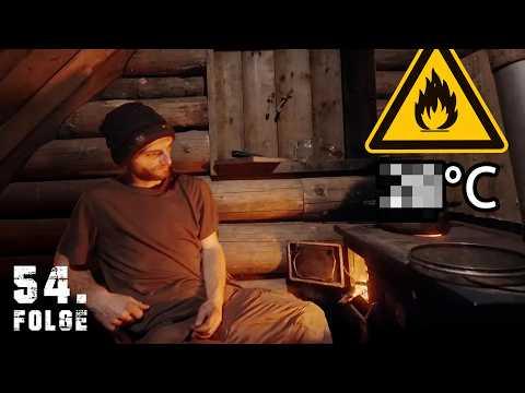 Ich mache SAUNA im BLOCKHAUS | Tag 54/100 autark