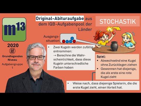 Abitur-Aufgabe: 2020 - STOCHSTIK - OHimi - grundlegendes Niveau - Aufgabengruppe 1