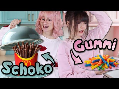 Gummi Food vs. Schoko Food ⚡️ BFF BATTLE (wer  muss was essen?)