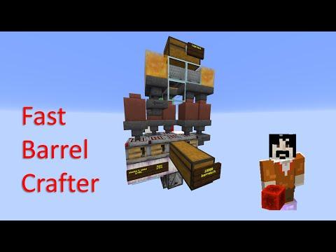 Fast Minecraft Barrel Crafter, Redstone challenge, Minecraft Java Survival 1.21.x