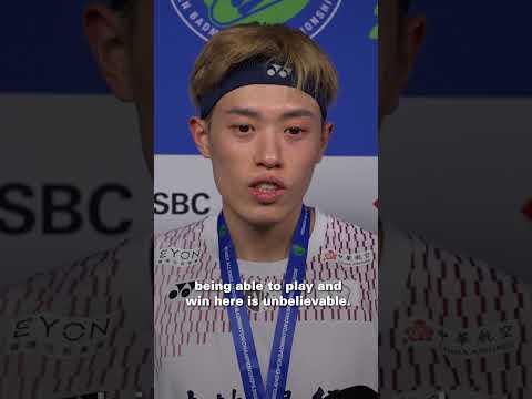 From dream to reality for Lin Chun-Yi. And a celebratory dance! 🏆🕺🏼 #BWFWorldTour #AllEngland2026