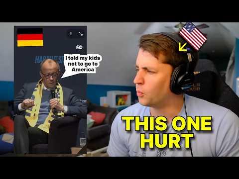 American reacts to Merz SLAMS America, tells his own kids NOT to go there
