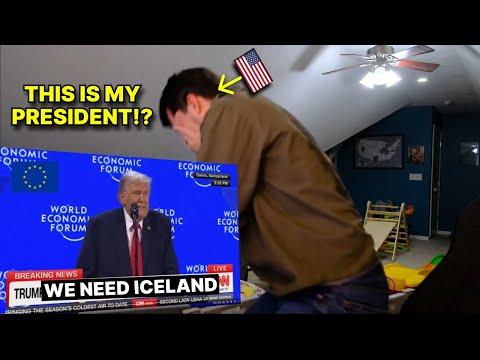 American reacts to Trump CONFUSES GREENLAND AND ICELAND!!! TWICE!!!