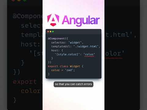 Type checking and language service support for host bindings #Angularv20