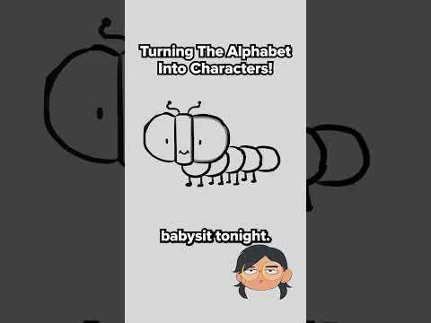 Turning the Alphabet into Characters #drawing #art #alphabet #character #letters #D