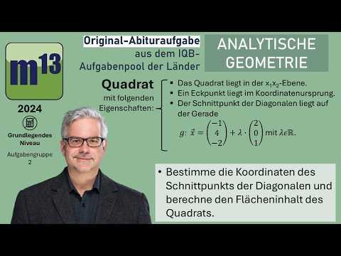 Abitur-Aufgabe: 2024 - ANALYTISCHE GEOMETRIE - OHimi - grundlegendes Niveau - Aufgabengruppe 2