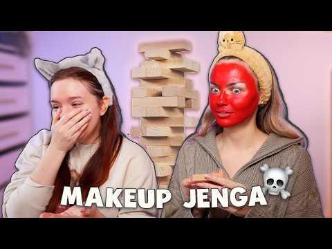 Die HÄRTESTE Makeup Challenge der Welt... wir spielen MAKEUP JENGA! ☠️