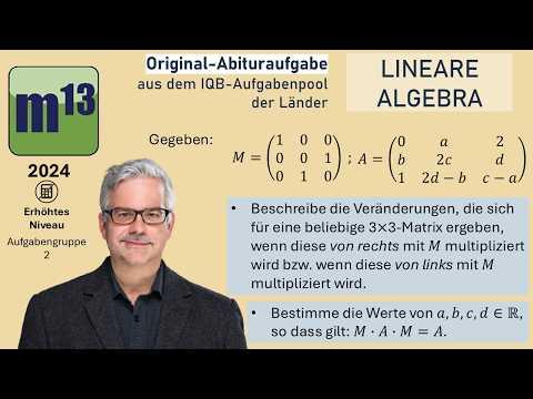 Abitur-Aufgabe: 2024 - LINEARE ALGEBRA - OHimi - erhöhtes Niveau - Aufgabengruppe 1
