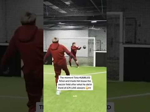 The moment Tota HUMBLED N3on and made him leave the soccer field after what he did in 😳👀 #tota #n3on