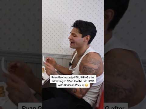 Ryan Garcia started BLUSHING after admitting to N3on that he is in LOVE with Chrisean Rock 👀😳