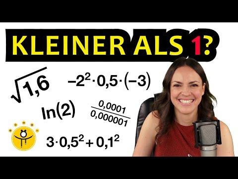Nur 2 dieser Zahlen sind KLEINER als 1 – Welche?