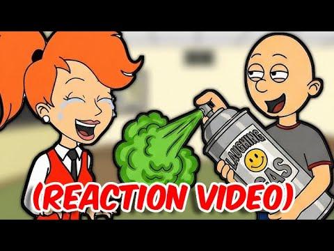 Classic Caillou Sprays Laughing Gas in Class/Grounded (Reaction Video)